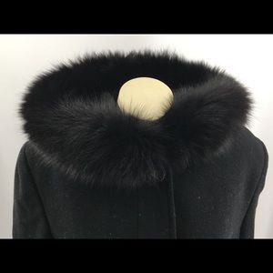 Vintage Marvin Richards fox fur wool cashmere coat